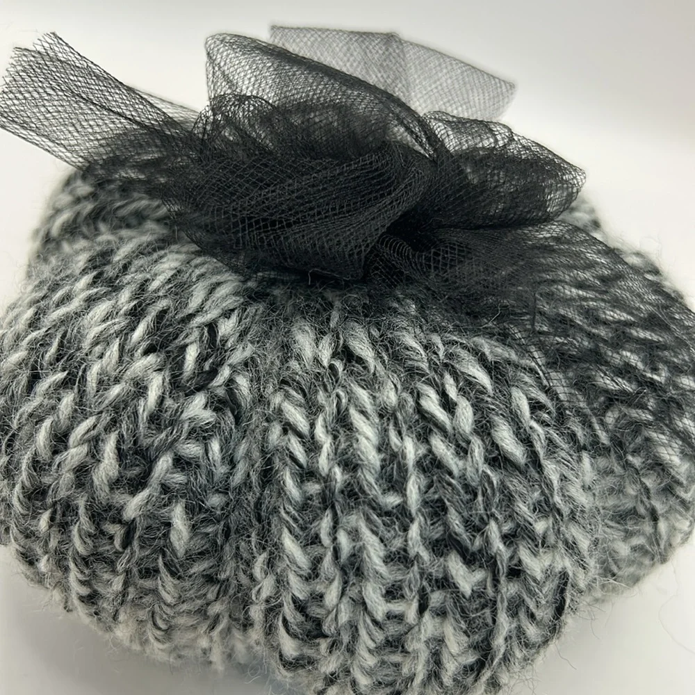 Charming Black and Gray pumpkin stack set